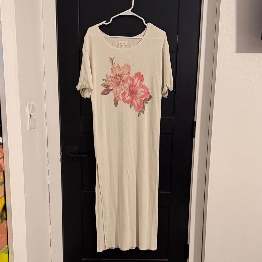Free People Textured Knit T-shirt Dress